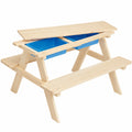 Bellabino Kinder Outdoor-Tischgruppe mit 2 Wannen – Robuste Holz-Gartenmöbel für Kinder ab 2 Jahren