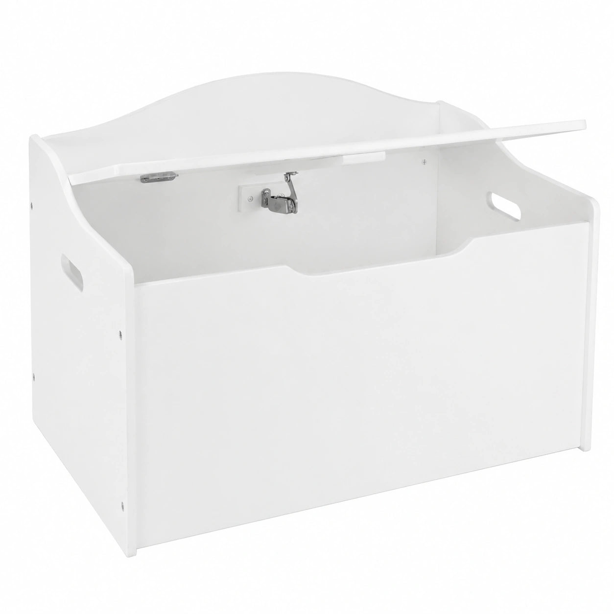 Leomark Holztruhe für Kinder – Extra Groß, Weiß – Spielzeugtruhe & Sitzbank, Kindermöbel, Höhe: 46 cm