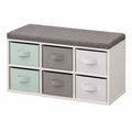 Kesper Kindersitzbank mit Stauraum, Spanplatte, 68x29,5x33 cm, Weiß