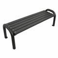 Skandinavische Gartenbank aus Holz - Wetterfeste Outdoor Sitzbank, 175cm Grau