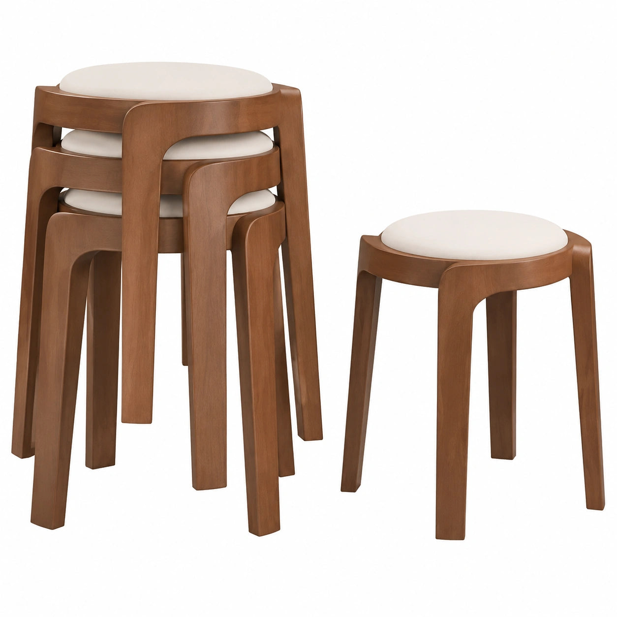 Modernes 4-teiliges Esstisch-Set aus Massivholz, graues Design mit komfortabler Bank