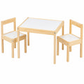IKEA LATT Kindertisch-Set mit 2 Stühlen, Naturholz und Weiß