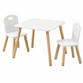 Kesper Kindertisch und Stühle Set, MDF, 55x55x45 cm, Weiß