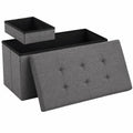 Blumtal Sitzbank mit Stauraum und Box - Komfortabler Truhenbank 76x38x38 cm in Anthrazit