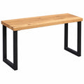 Massivholz Sitzbank aus Wildeiche, 80x30x40 cm, Naturdesign für Esszimmer
