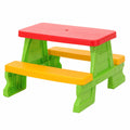 Kinder Picknick-Tisch Set Outdoor Sitzgarnitur Grün