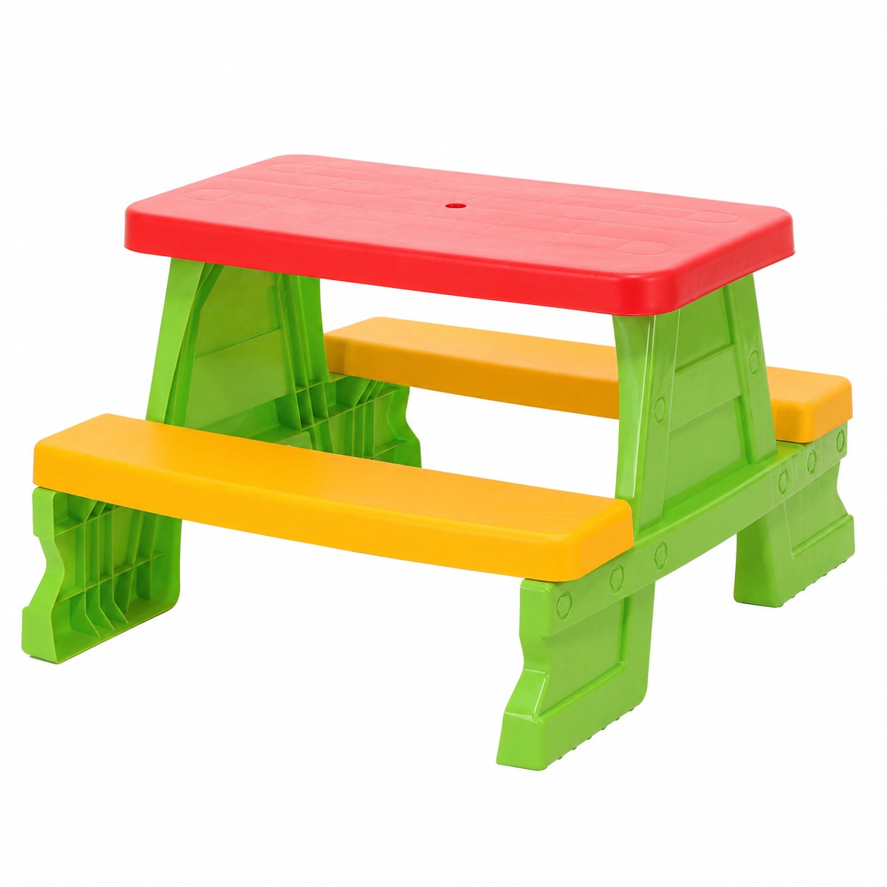 Kinder Picknick-Tisch Set Outdoor Sitzgarnitur Grün