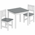 Kinder-Tischset mit Stühlen, Multifunktionaler Spiel- und Maltisch, Kindermöbel für Kinderzimmer und Kindergarten, Grau