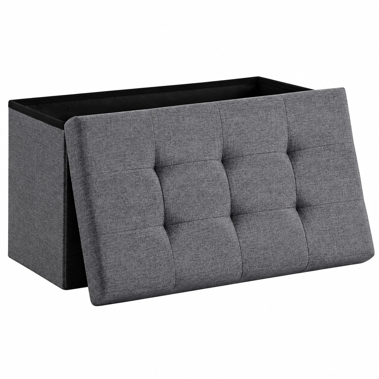 Zedelmaier Polsterbank mit Stauraum, belastbar bis 300 kg, 76 x 38 x 38 cm, Dunkelgrau